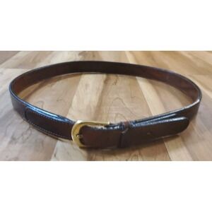Harness Leather Ranger Style Belt Size 36 Brown